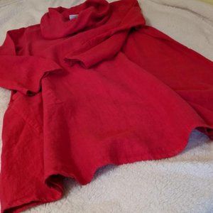 Bryn Walker Heavy Linen Cowl Neck LS Dress XL